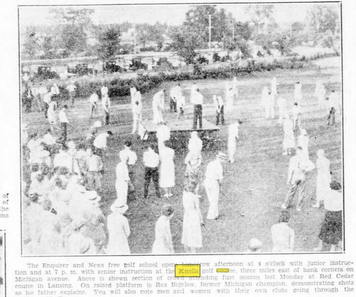 Pine Knoll Golf Course (The Knolls Golf Course) - Jun 28 1933 Article
